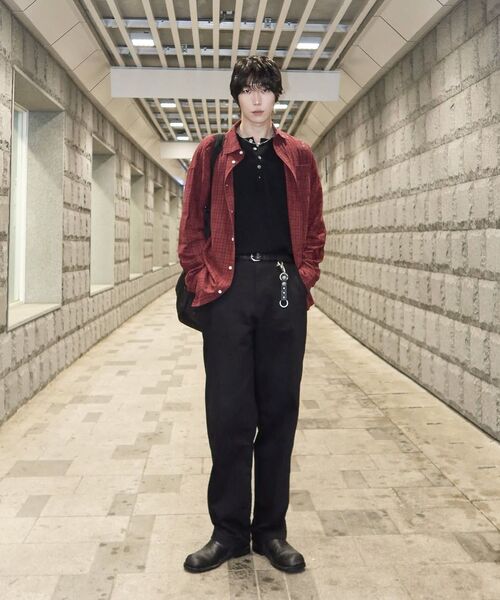 COSTUME O’CLOCK(コスチュームオクロック)の「チェックロングスリーブシャツ 4カラー COOSSH190(シャツ/ブラウス・メンズ・バーガンディー/カーキ/ブラック/ネイビー・MEDIUM/LARGE/SMALL)」の6枚目の写真