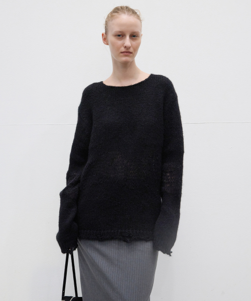 LEVAR（レバー）の「Frost Winter Net Knit - Black（ニット/セーター・レディース・その他・F）」の2枚目の写真