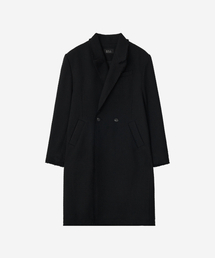 BLR（ビーエルアール）の「Embossed Raw-edge  Long Double Coat（チェスターコート）」
