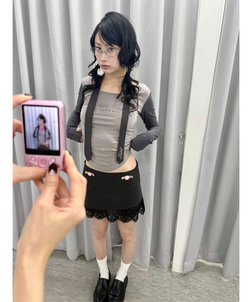 HETIT（ヘティ）の「エラー404 シュリングウォーマートップ（マッドグレー）（Tシャツ/カットソー・レディース・その他・FREE）」の4枚目の写真