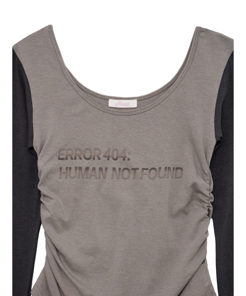 HETIT（ヘティ）の「エラー404 シュリングウォーマートップ（マッドグレー）（Tシャツ/カットソー・レディース・その他・FREE）」の5枚目の写真