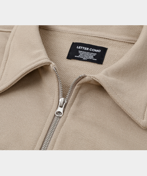 LETTERCOMO(レテルコモ)の「ヘビーコットンブルゾンスウェットジャケットベージュ(ブルゾン・レディース・その他・MEDIUM/LARGE/X-LARGE)」の5枚目の写真