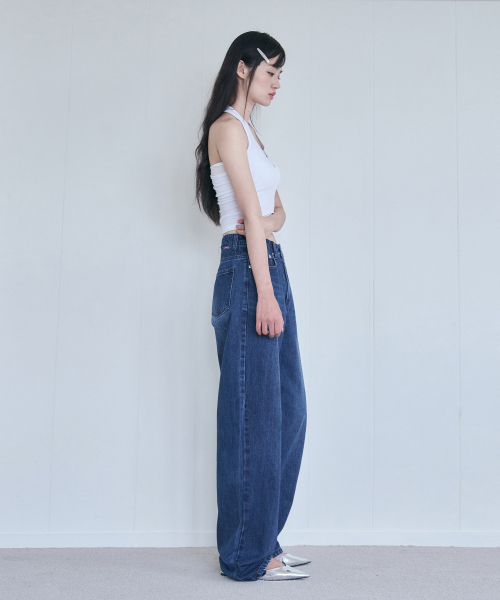 OURDAYZ（アワーデイズ）の「ベルイズワイドレッグデニムパンツ[ブルー]（デニムパンツ・レディース・その他・LARGE/MEDIUM/SMALL/X-SMALL）」の2枚目の写真