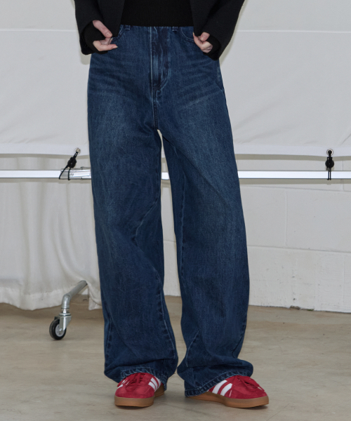 OURDAYZ（アワーデイズ）の「ベルイズワイドレッグデニムパンツ[ブルー]（デニムパンツ・レディース・その他・LARGE/MEDIUM/SMALL/X-SMALL）」の4枚目の写真