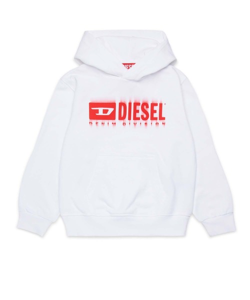 DIESEL KIDS(ディーゼルキッズ)の「DIESEL(ディーゼル)Kids & Junior ブランドロゴフーディーパーカー(パーカー・キッズ・ブルー/ブラック×レッド/ホワイト/イエロー・4Y/6Y/10Y/12Y/16Y/8Y/14Y)」の1枚目の写真