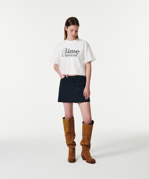 CURRENT（カレント）の「AIME MESH LAYERED T-SHIRT [WHITE]（Tシャツ/カットソー・レディース・その他・SMALL/MEDIUM）」の5枚目の写真