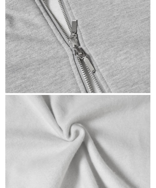Re:EDIT（リエディ）の「裏起毛ダブルジップドロストパーカー（パーカー・レディース・杢グレー/アイボリー/ブラック・LARGE/MEDIUM）」の17枚目の写真