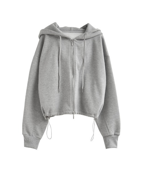 Re:EDIT（リエディ）の「裏起毛ダブルジップドロストパーカー（パーカー・レディース・杢グレー/アイボリー/ブラック・LARGE/MEDIUM）」の21枚目の写真