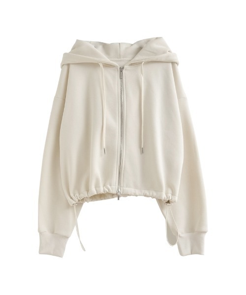 Re:EDIT（リエディ）の「裏起毛ダブルジップドロストパーカー（パーカー・レディース・杢グレー/アイボリー/ブラック・LARGE/MEDIUM）」の22枚目の写真