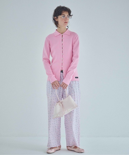 SEA(シー)の「コットンニット シャツカーディガン(カーディガン/ボレロ・レディース・ピンク/グレー/ブラック・ONE SIZE)」の5枚目の写真