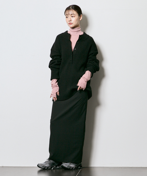 CITYSHOP（シティーショップ）の「《追加2》SHEER HIGH NECK TOP：カットソー（Tシャツ/カットソー・レディース・ベージュ/ブラック/ピンク・FREE）」の15枚目の写真