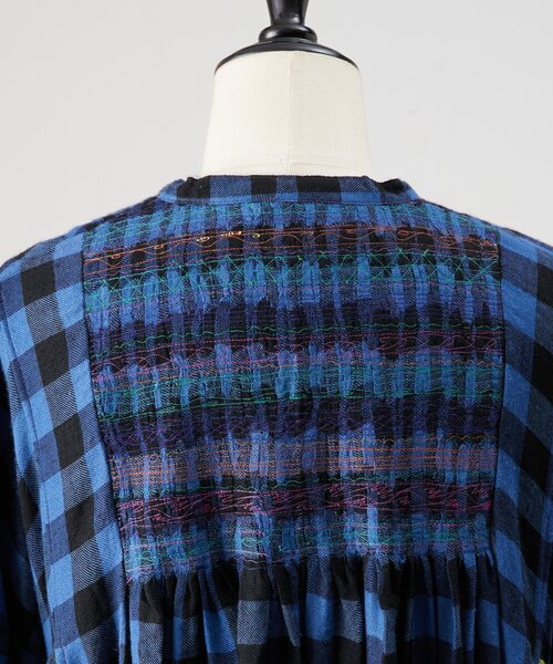 セール】《INJIRI》カシミヤチェック柄ワンピース（ワンピース