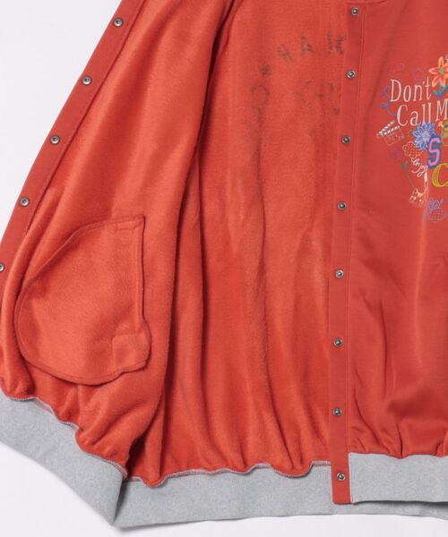 セール】ScoLar(スカラー) ポップ柄裏起毛 裏毛×フライスブルゾン