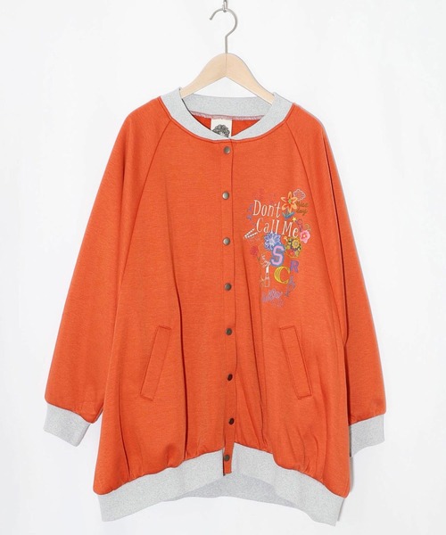 【NEW】スカラー（ScoLar）/ScoLar スカラー ポップ柄裏起毛 裏毛×フライスブルゾン セール】ScoLar(スカラー) ポップ柄裏起毛 裏毛×フライスブルゾン