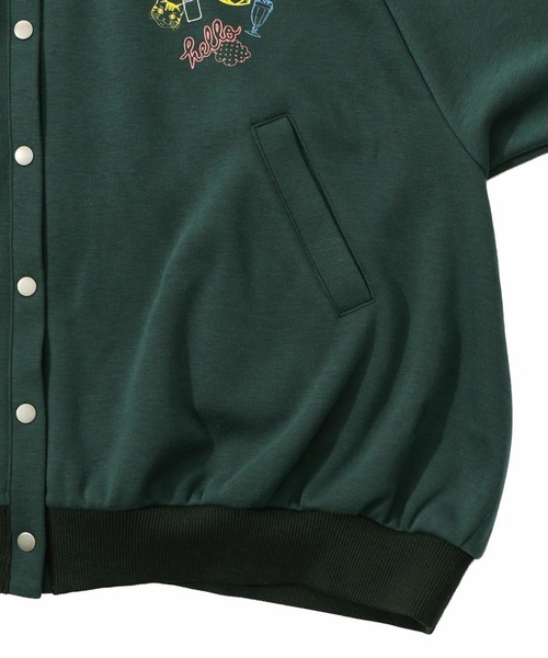 ScoLar（スカラー）の「ScoLar(スカラー) ポップ柄裏起毛 裏毛×フライスブルゾン（ブルゾン・レディース・オレンジ・MEDIUM）」の16枚目の写真