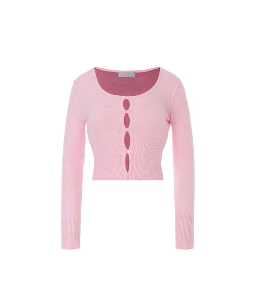 A.R.U(エイアールユー)の「CROPPED KNIT CARDIGAN(カーディガン/ボレロ・レディース・ホワイト/ブラック/イエロー/PINK・FREE)」の4枚目の写真