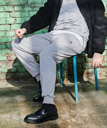 BETTERTHAN88（ベターザン88）の「6012MG デイジーワッペンストリングヘビージョガーパンツ メランジグレー（スウェットパンツ）」