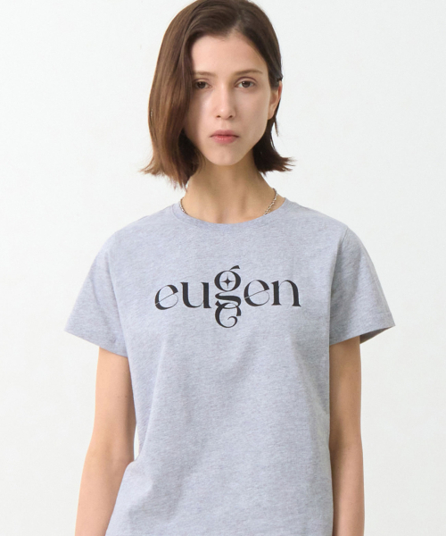 EUGGEN(ユジェン)の「クラシックロゴショートスリーブTシャツ_メランジグレー(Tシャツ/カットソー・レディース・その他・SMALL/MEDIUM)」の1枚目の写真