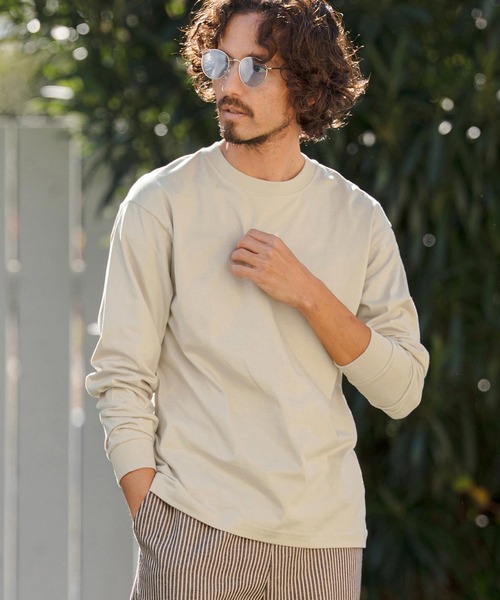 CAMBIO(カンビオ)の「mlt5527- 5.6ozスタンダードウェイトロンT カットソー(HLCM0233)(Tシャツ/カットソー・メンズ・ブラック/ヘザーグレー/ホワイト/ネイビー/サンドベージュ・S/M/L/XL)」の1枚目の写真