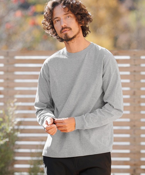 CAMBIO(カンビオ)の「mlt5527- 5.6ozスタンダードウェイトロンT カットソー(HLCM0233)(Tシャツ/カットソー・メンズ・ブラック/ヘザーグレー/ホワイト/ネイビー/サンドベージュ・S/M/L/XL)」の4枚目の写真