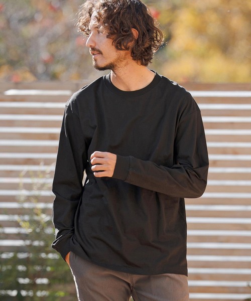 CAMBIO(カンビオ)の「mlt5527- 5.6ozスタンダードウェイトロンT カットソー(HLCM0233)(Tシャツ/カットソー・メンズ・ブラック/ヘザーグレー/ホワイト/ネイビー/サンドベージュ・S/M/L/XL)」の15枚目の写真