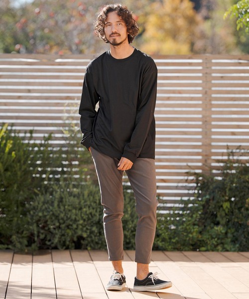CAMBIO(カンビオ)の「mlt5527- 5.6ozスタンダードウェイトロンT カットソー(HLCM0233)(Tシャツ/カットソー・メンズ・ブラック/ヘザーグレー/ホワイト/ネイビー/サンドベージュ・S/M/L/XL)」の17枚目の写真