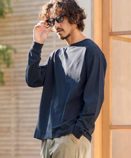 CAMBIO(カンビオ)の「mlt5527- 5.6ozスタンダードウェイトロンT カットソー(HLCM0233)(Tシャツ/カットソー・メンズ・ブラック/ヘザーグレー/ホワイト/ネイビー/サンドベージュ・S/M/L/XL)」の18枚目の写真