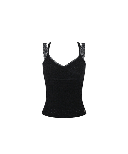 VERA LACE TOP black