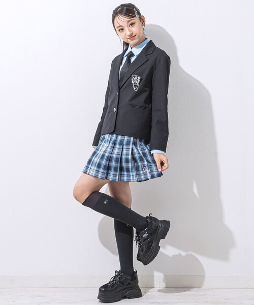 ZIDDY(ジディ)の「【 ニコ☆プチ 掲載 】チェックスカパン(130~160cm)(スカート・キッズ・ブルー系その他2・130cm/FREE/140cm/150cm)」の5枚目の写真