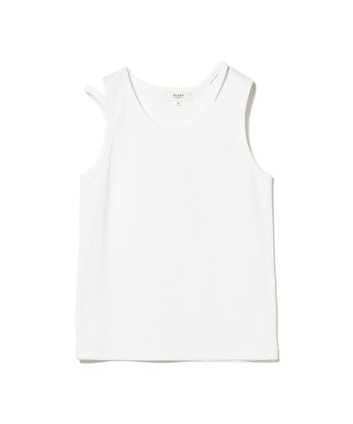 BEAMS HEART(ビームスハート)の「アシンメトリー カットアウト タンクトップ(タンクトップ・レディース・オフホワイト/ホワイト系その他5/グレー/ブラック・SMALL/MEDIUM)」の2枚目の写真