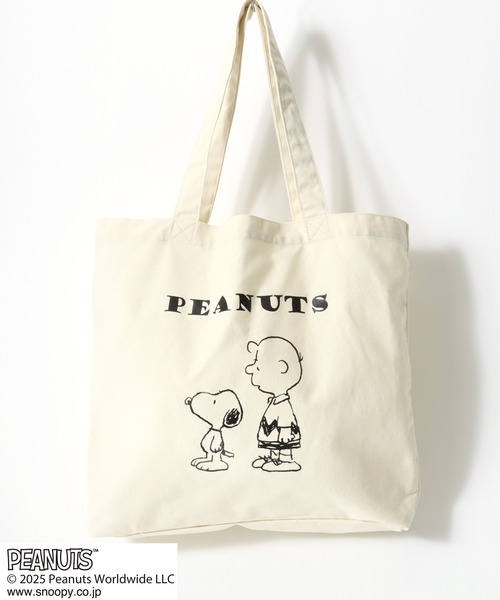 PEANUTS（ピーナッツ）の「PEANUTS SNOOPY（ピーナッツ スヌーピー）キャラクタープリント キャンバス トートバッグ（トートバッグ・レディース・ホワイト系1/ホワイト系2/ブラック系1/ブラック系3/ホワイト系3/ブラック系2・FREE）」の11枚目の写真