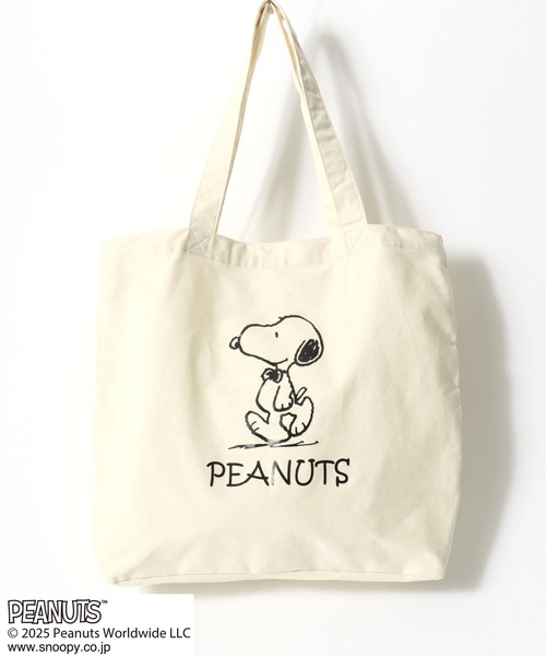 PEANUTS（ピーナッツ）の「PEANUTS SNOOPY（ピーナッツ スヌーピー）キャラクタープリント キャンバス トートバッグ（トートバッグ・レディース・ホワイト系1/ホワイト系2/ブラック系1/ブラック系3/ホワイト系3/ブラック系2・FREE）」の7枚目の写真