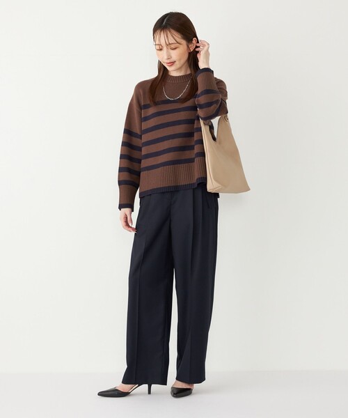 SHIPS Colors（シップス カラーズ）の「SHIPS Colors:Vカット ワンショルダー バッグ◇（ショルダーバッグ・レディース・ベージュ/オフホワイト/ブラック・ONE SIZE）」の17枚目の写真