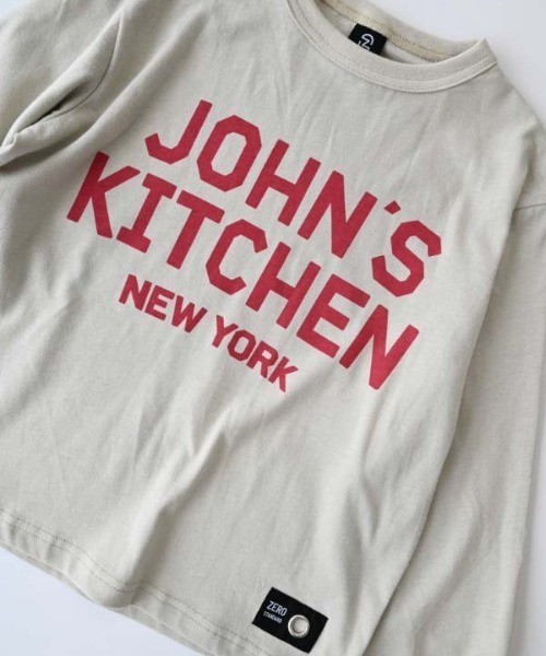 ZERO standerd（ゼロスタンダード）の「zero standard/ゼロスタンダード JOHN'SロングＴシャツ（Tシャツ/カットソー・キッズ・アイボリー/ブラック・100cm/110cm/120cm/130cm/140cm/150cm/160cm）」の9枚目の写真
