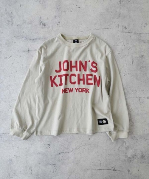 ZERO standerd（ゼロスタンダード）の「zero standard/ゼロスタンダード JOHN'SロングＴシャツ（Tシャツ/カットソー・キッズ・アイボリー/ブラック・100cm/110cm/120cm/130cm/140cm/150cm/160cm）」の10枚目の写真