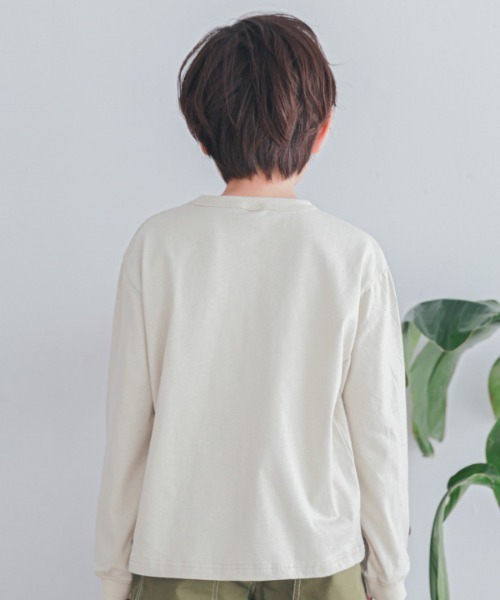 ZERO standerd（ゼロスタンダード）の「zero standard/ゼロスタンダード JOHN'SロングＴシャツ（Tシャツ/カットソー・キッズ・アイボリー/ブラック・100cm/110cm/120cm/130cm/140cm/150cm/160cm）」の5枚目の写真