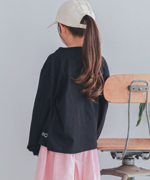 ZERO standerd（ゼロスタンダード）の「zero standard/ゼロスタンダード JOHN'SロングＴシャツ（Tシャツ/カットソー・キッズ・アイボリー/ブラック・100cm/110cm/120cm/130cm/140cm/150cm/160cm）」の7枚目の写真