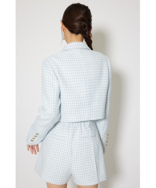rienda(リエンダ)の「ツイードショートジャケット 春服(テーラードジャケット・レディース・ライトブルー/ブラック/ホワイト・SMALL/MEDIUM)」の12枚目の写真