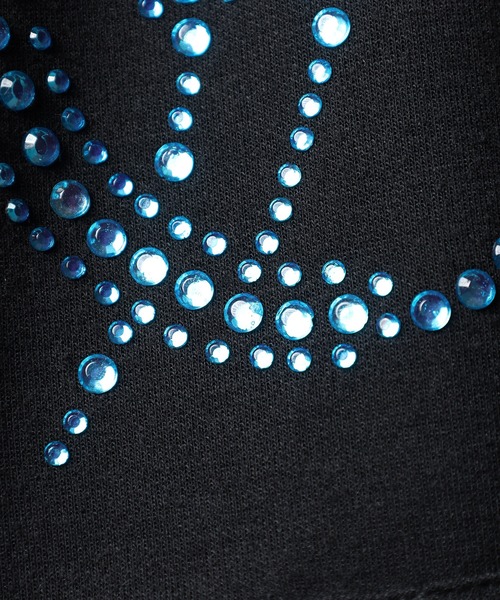 bike star(バイクスター)の「RESHAM ラインストーンZIPパーカー(パーカー・メンズ・ブラック/ホワイト・L/M)」の6枚目の写真