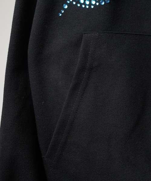 bike star(バイクスター)の「RESHAM ラインストーンZIPパーカー(パーカー・メンズ・ブラック/ホワイト・L/M)」の7枚目の写真