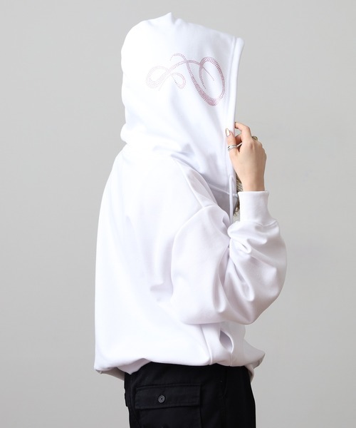 bike star(バイクスター)の「RESHAM ラインストーンZIPパーカー(パーカー・メンズ・ブラック/ホワイト・L/M)」の17枚目の写真