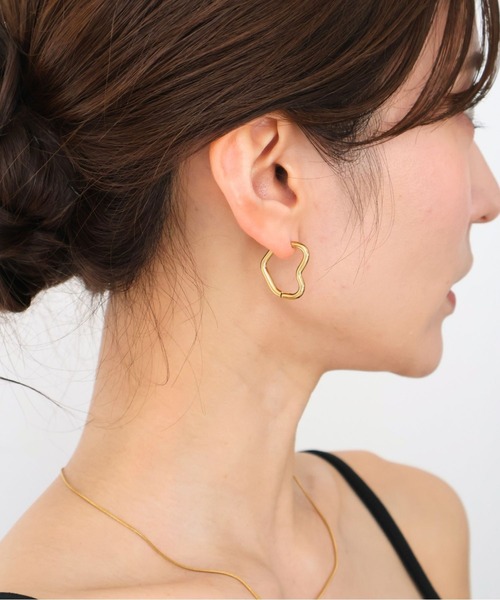 Rennet(レネット)の「【 金属アレルギー対応 】 ステンレス シンプルハートピアス(ピアス(両耳用)・レディース・シルバー/ゴールド・FREE)」の8枚目の写真