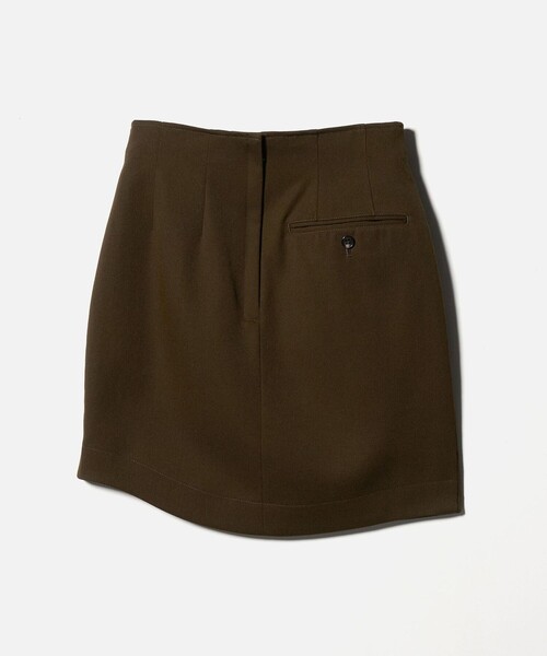 H　BEAUTY&YOUTH UNITED ARROWS（エイチビューティーアンドユースユナイテッドアローズ）の「＜H＞ギャバ アシンメトリー ミニスカート（スカート・レディース・オリーブ/ブラック・S/M）」の7枚目の写真
