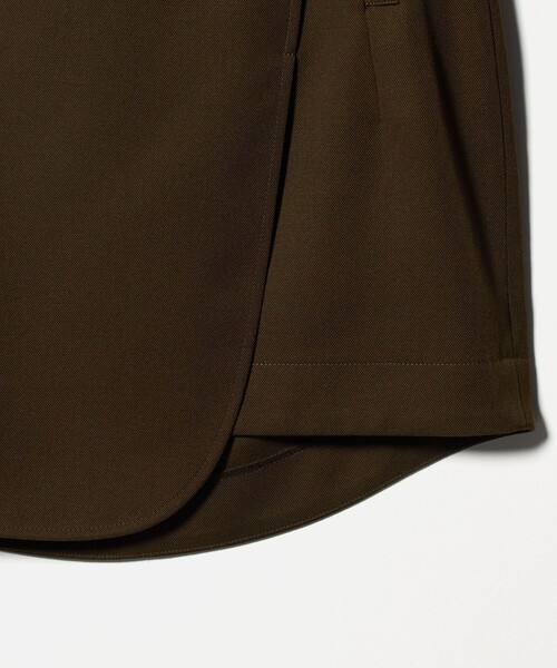 H　BEAUTY&YOUTH UNITED ARROWS（エイチビューティーアンドユースユナイテッドアローズ）の「＜H＞ギャバ アシンメトリー ミニスカート（スカート・レディース・オリーブ/ブラック・S/M）」の12枚目の写真