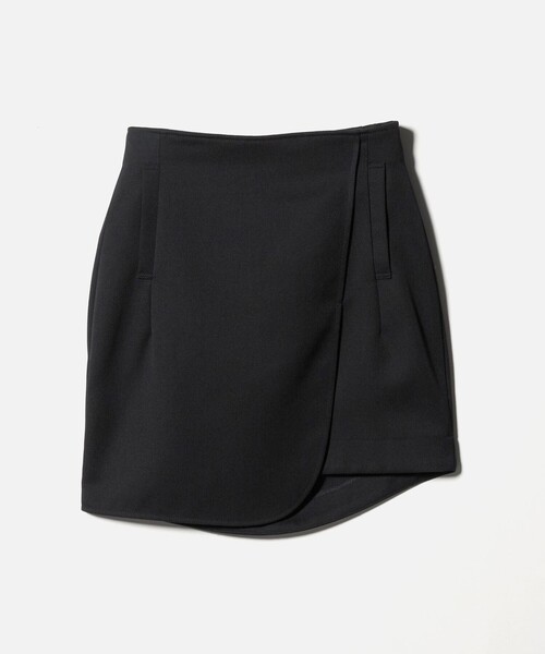 H　BEAUTY&YOUTH UNITED ARROWS（エイチビューティーアンドユースユナイテッドアローズ）の「＜H＞ギャバ アシンメトリー ミニスカート（スカート・レディース・オリーブ/ブラック・S/M）」の14枚目の写真