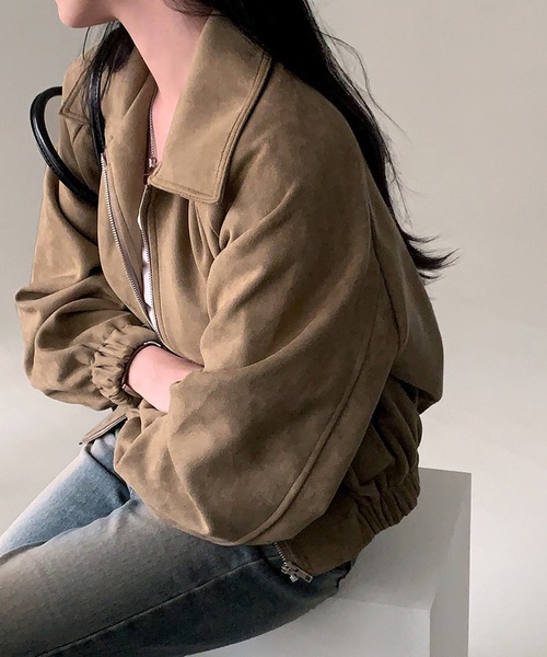 WEGO(ウィゴー)の「WEGO/26春新作ムートン風ブルゾンジャケット(ブルゾン・レディース・キャメル/ブラック/グレー・MEDIUM/LARGE)」の18枚目の写真