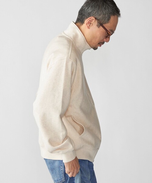 Champion（チャンピオン）の「【SHIPS別注】Champion: リバースウィーブ スウェット スタンド ジップ カーディガン（スウェット・メンズ・ナチュラル/グレー/ブラック・LARGE/MEDIUM/SMALL/X-LARGE）」の14枚目の写真