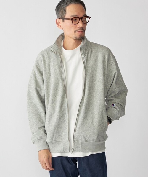 SHIPS別注】Champion: リバースウィーブ スウェット スタンド ジップ