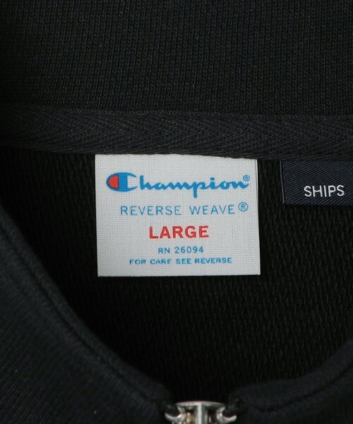 Champion（チャンピオン）の「【SHIPS別注】Champion: リバースウィーブ スウェット スタンド ジップ カーディガン（スウェット・メンズ・ナチュラル/グレー/ブラック・LARGE/MEDIUM/SMALL/X-LARGE）」の20枚目の写真