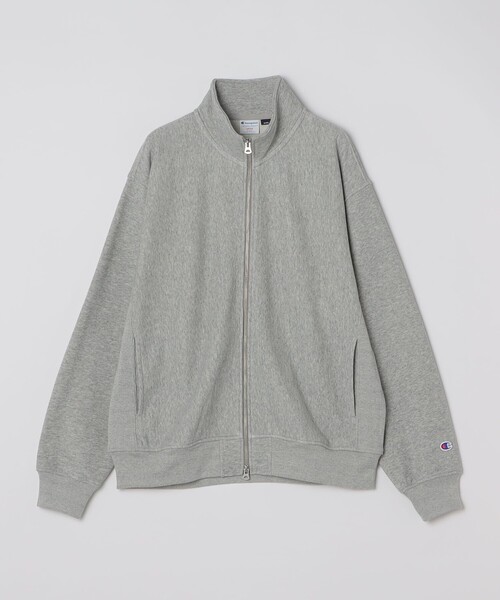 別注　Championリバースウィーブ ジップカーディガン　グレー シップス SHIPS 【SHIPS別注】Champion: リバースウィーブ スウェット